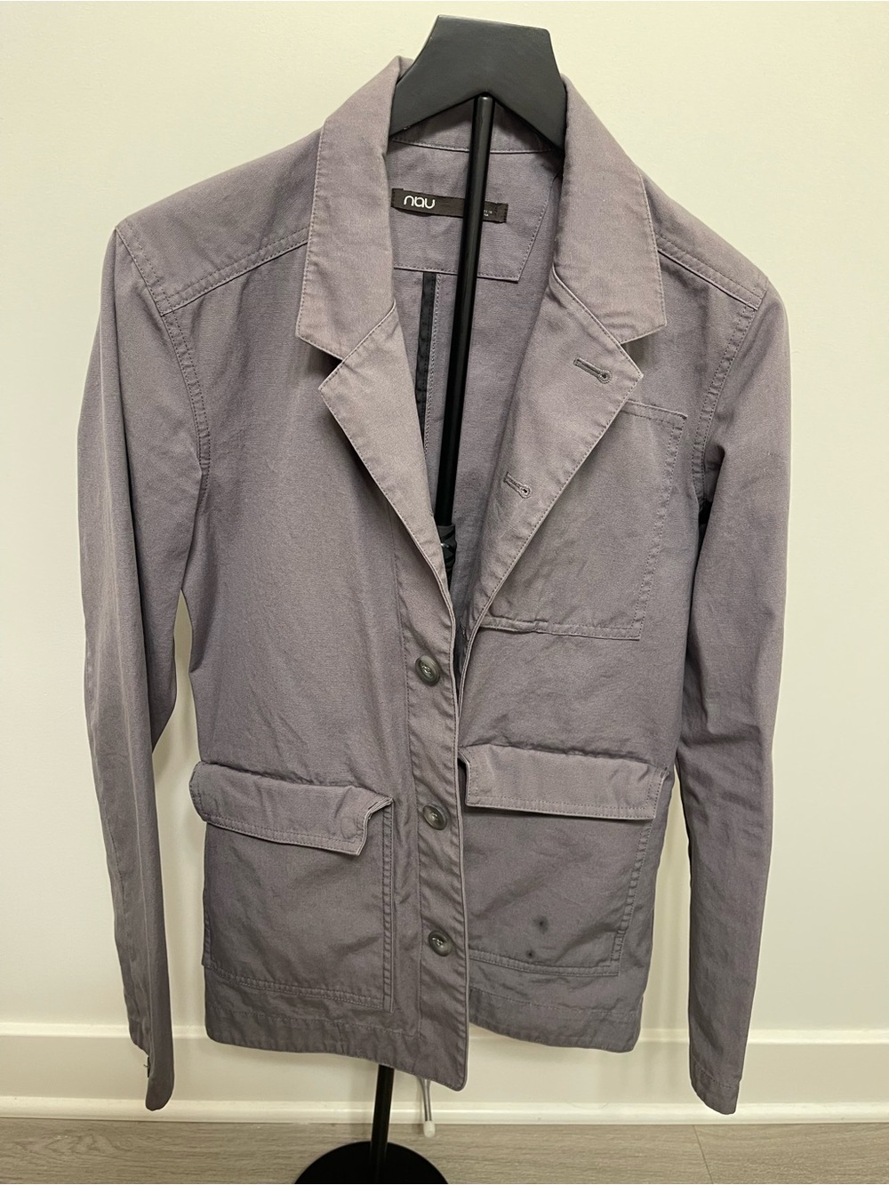 Nau Gray Tailored Utility Blazer size Small